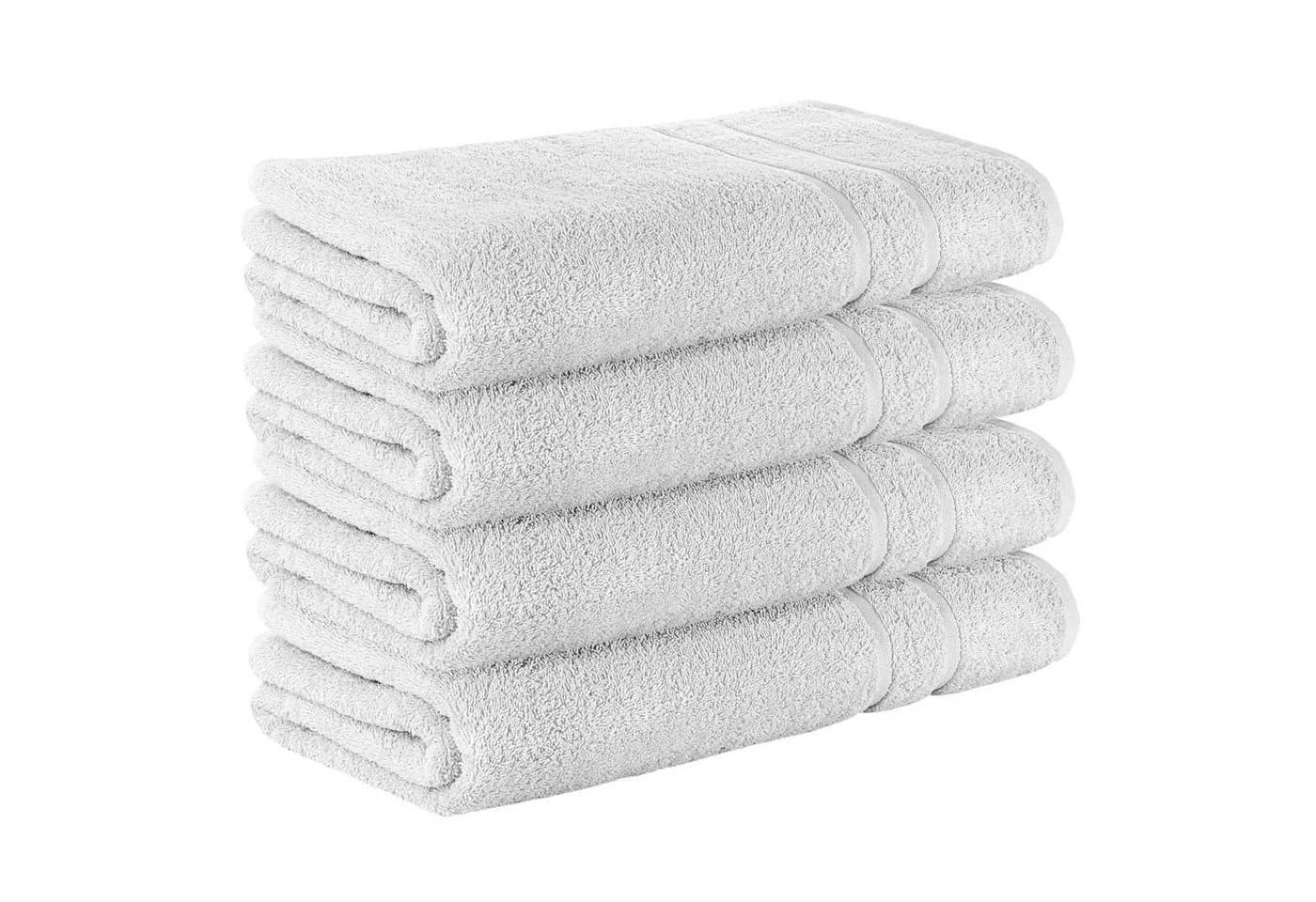 StickandShine Saunatuch 4er Set Premium Frottee Weiß 80x200 cm - Bild 2