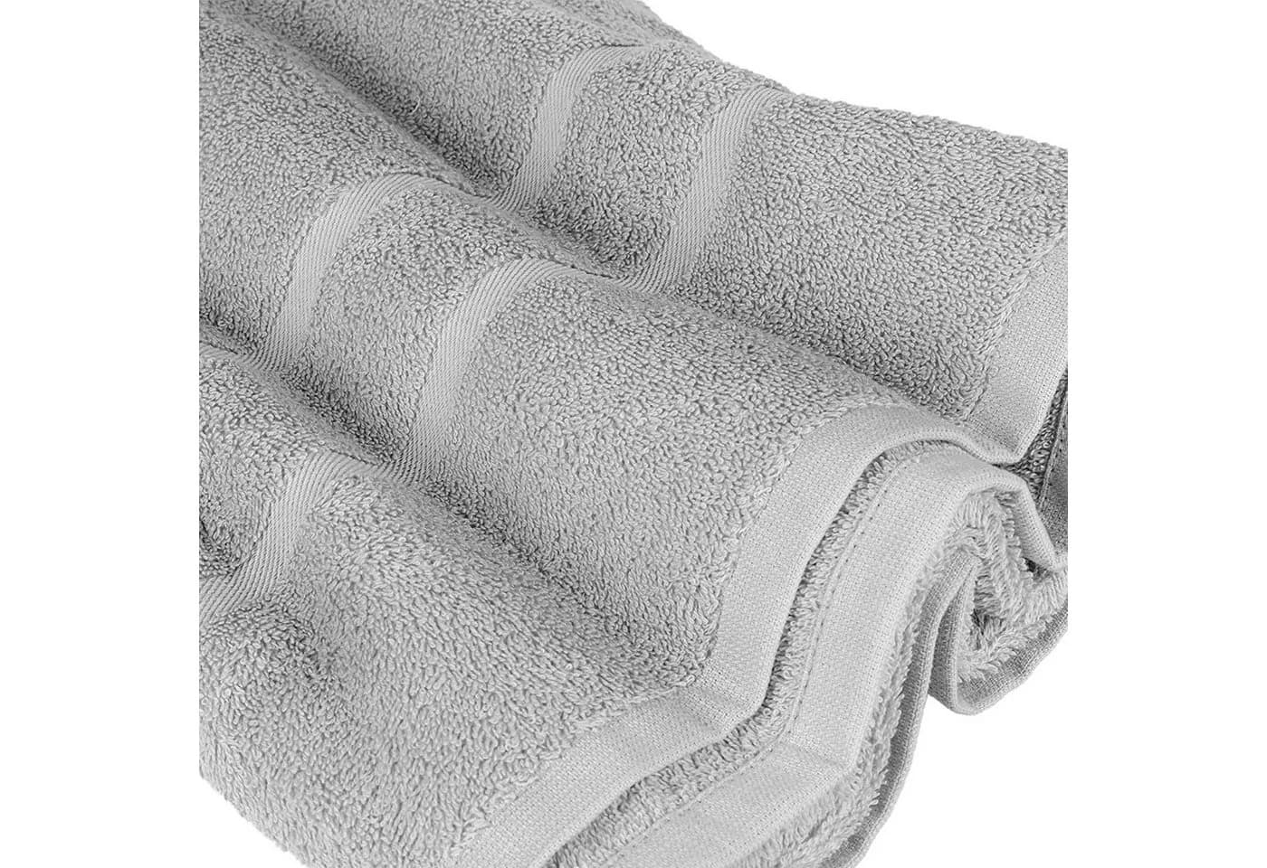 StickandShine Saunatuch 4er Set Premium Frottee Saunatücher 80x200 cm Hellgrau