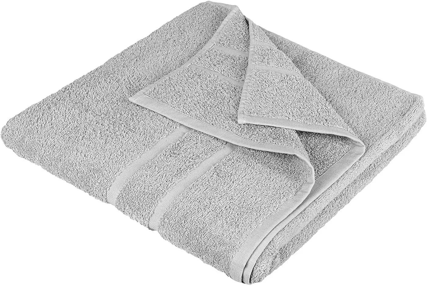 StickandShine Saunatuch 4er Set Premium Frottee Saunatücher 80x200 cm Hellgrau - Bild 4