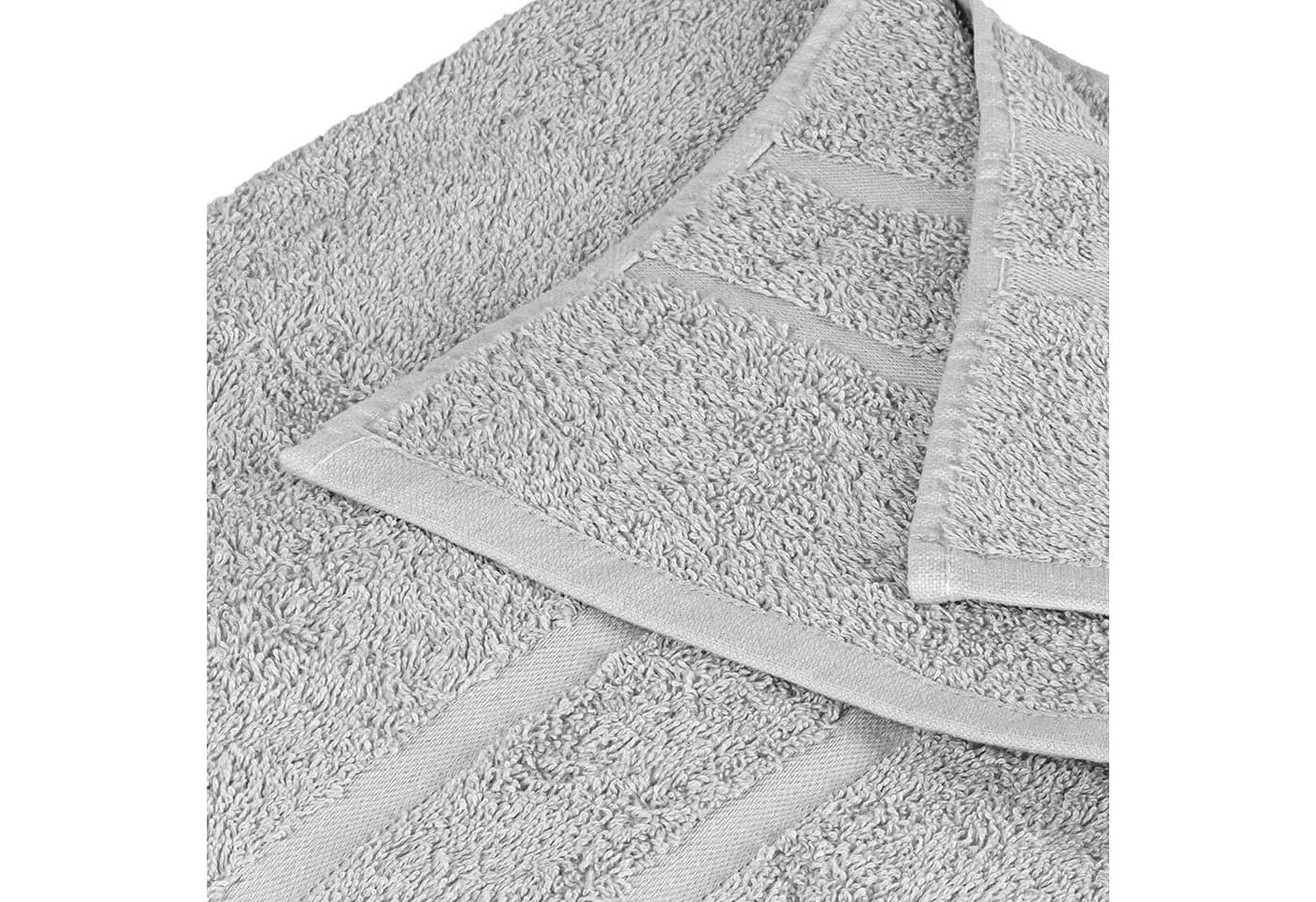 StickandShine Saunatuch 4er Set Premium Frottee Saunatücher 80x200 cm Hellgrau - Bild 5