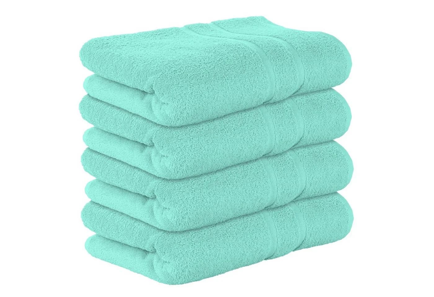 StickandShine Badetuch 4er Set Premium Frottee 100x150 cm Mint - Bild 2