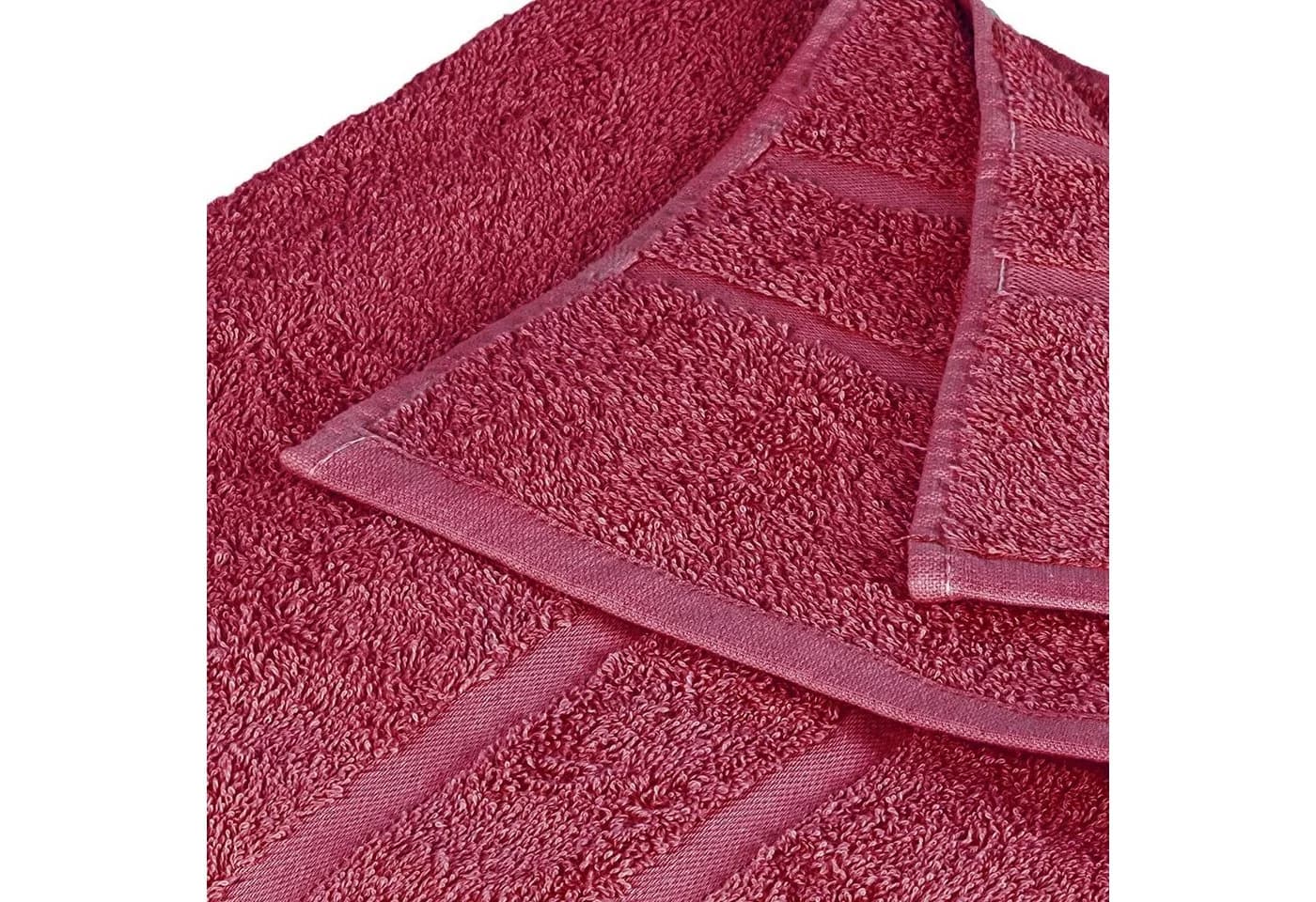 StickandShine Saunatuch 4er Set Bordeaux Premium Frottee