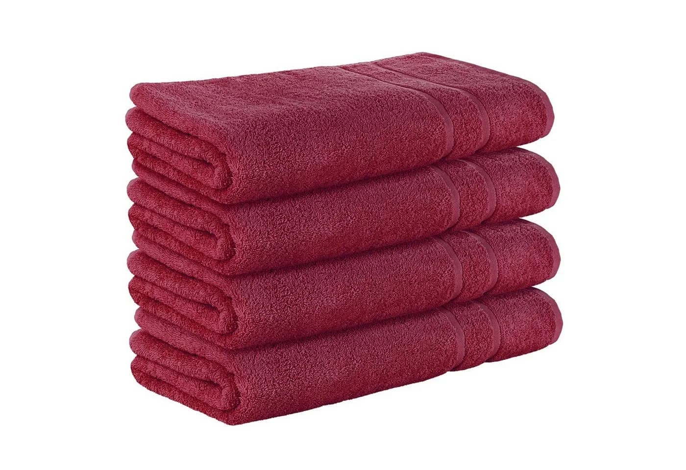 StickandShine Saunatuch 4er Set Bordeaux Premium Frottee - Bild 2