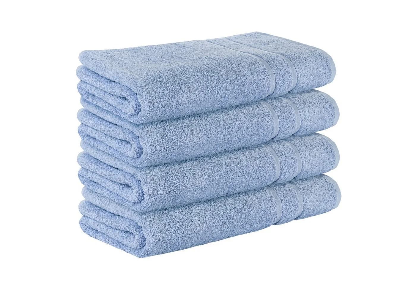 StickandShine Saunatuch 4er Set Hellblau Premium Frottee - Bild 2