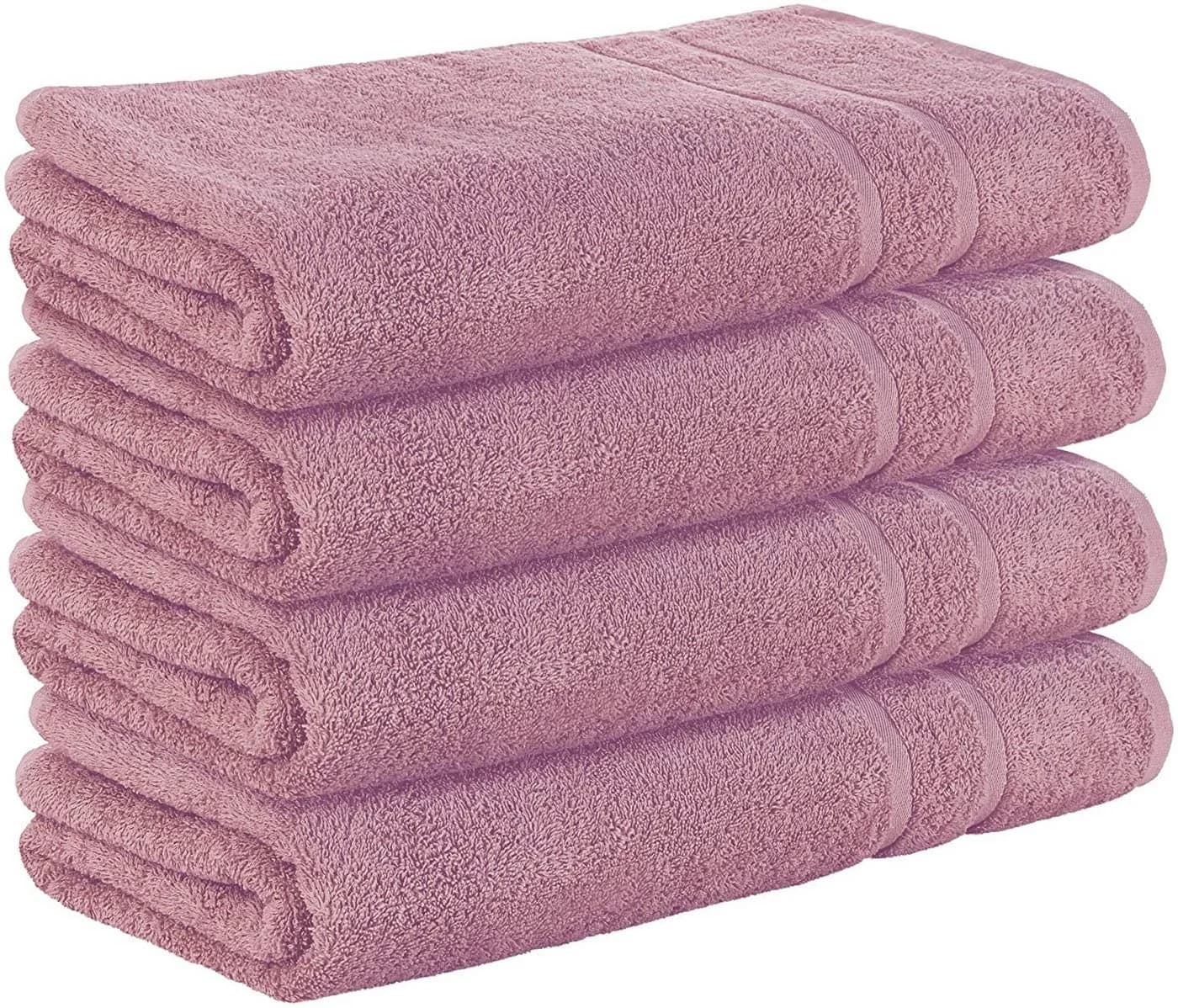 StickandShine Badetücher 4er Set Premium Frottee Mauve 100x150 cm - Bild 2