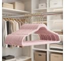 StickandShine Samt Kleiderbügel 100 Stück Rosa Goldhaken Bild 5