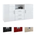 Vladon Sideboard Skadu Weiß matt/Brombeer Hochglanz Modern Bild 4