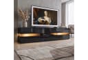 Vladon Lowboard Flow TV-Kommode Schwarz mit LED-Beleuchtung Bild 1