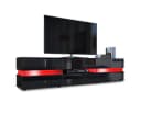 Vladon Lowboard Flow TV-Kommode Schwarz mit LED-Beleuchtung Bild 2