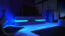 Vladon Lowboard Flow TV-Kommode mit LED-Beleuchtung Weiß matt/Hochglanz Bild 4