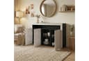 Vladon Sideboard Valencia Schwarz/Weiß Hochglanz mit 3 Türen Bild 3
