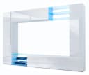 Vladon Wohnwand Mirage Weiß matt/Weiß Hochglanz mit LED-Beleuchtung Bild 2