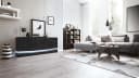 Vladon Sideboard City Schwarz matt/Hochglanz mit LED-Beleuchtung Bild 1