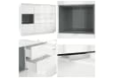 Vladon Highboard Metro V2 Weiß Hochglanz 6 Türen 4 Schubladen Bild 4
