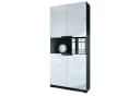 Vladon Aktenschrank Logan V2 mit Soft-Close Funktion Schwarz/Weiß Bild 2