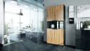 Vladon Aktenschrank Logan V2 mit Soft-Close Funktion Schwarz matt/Eiche Natur Bild 1