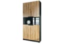 Vladon Aktenschrank Logan V2 mit Soft-Close Funktion Schwarz matt/Eiche Natur Bild 2