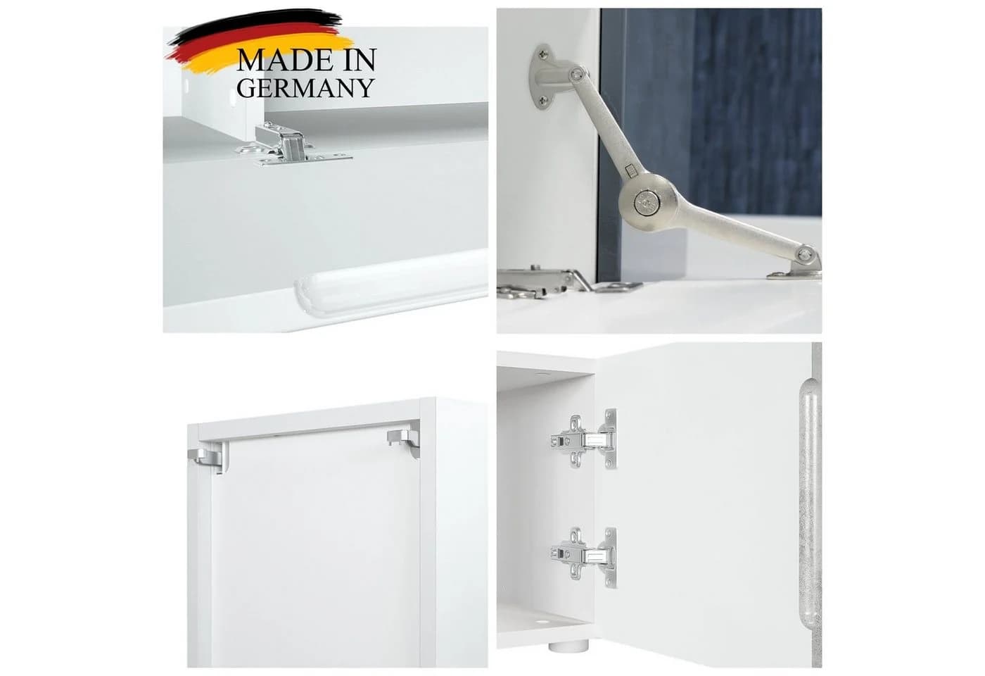 Vladon Wohnwand Moja Weiß matt/Hochglanz mit 4 Türen - Bild 4