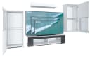 Vladon Wohnwand Movie TV-Board Vitrine Regal Weiß Grau Bild 3