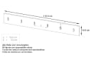 Vladon Garderobenpaneel Linea V1 Weiß Hochglanz mit 6 Haken Bild 5