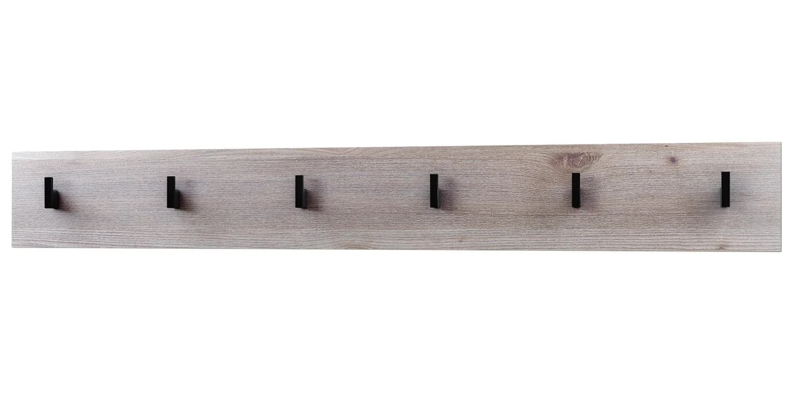 Vladon Garderobenpaneel Linea V1 Wandgarderobe Eiche Nordic 6 Haken