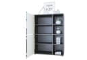 Vladon Highboard Cuba Schwarz matt/Bordeaux Hochglanz Push-to-Open Bild 3