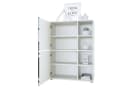 Vladon Highboard Cuba Weiß matt/Hochglanz mit LED & Push-to-Open Bild 3