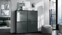 Vladon Highboard Cuba V2 Grau/Schwarz Push-to-Open Bild 1