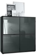 Vladon Highboard Cuba V2 Grau/Schwarz Push-to-Open Bild 2