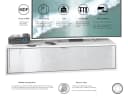 Vladon Lowboard Lana 1200 TV-Kommode Weiß Matt/Weiß Hochglanz Bild 3