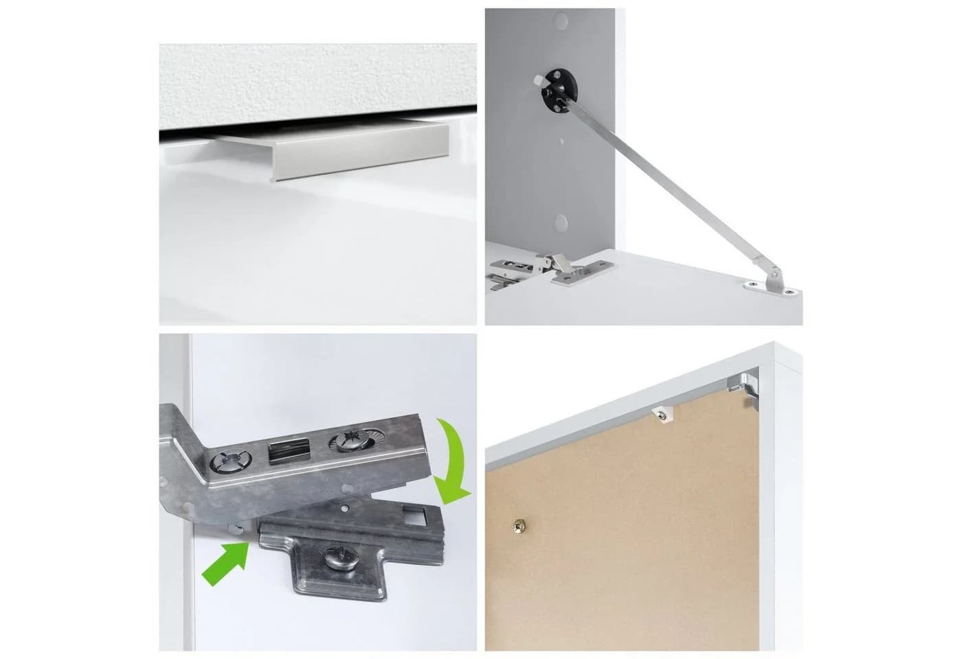Vladon Lowboard Lana 1200 TV-Kommode Weiß Matt/Weiß Hochglanz - Bild 4