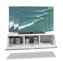 Vladon Lowboard Lana 1200 TV-Kommode Weiß Matt/Weiß Hochglanz Bild 5