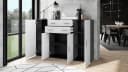 Vladon Highboard Aron 4 Türen 2 Schubladen Grau Anthrazit Modern Bild 3