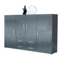 Vladon Highboard Nora Anthrazit/Grau Hochglanz Bild 2