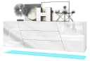 Vladon Sideboard Houston Weiß matt/Hochglanz mit LED Bild 2