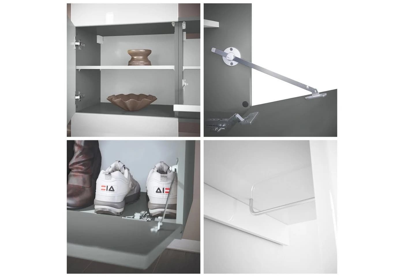 Vladon Garderoben-Set Carlton Set 4 Anthrazit matt/Bronze Optik - Bild 5