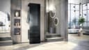 Vladon Wandgarderobe Carlton Set 5 Anthrazit Schwarz Hochglanz mit Push-to-Open Bild 1