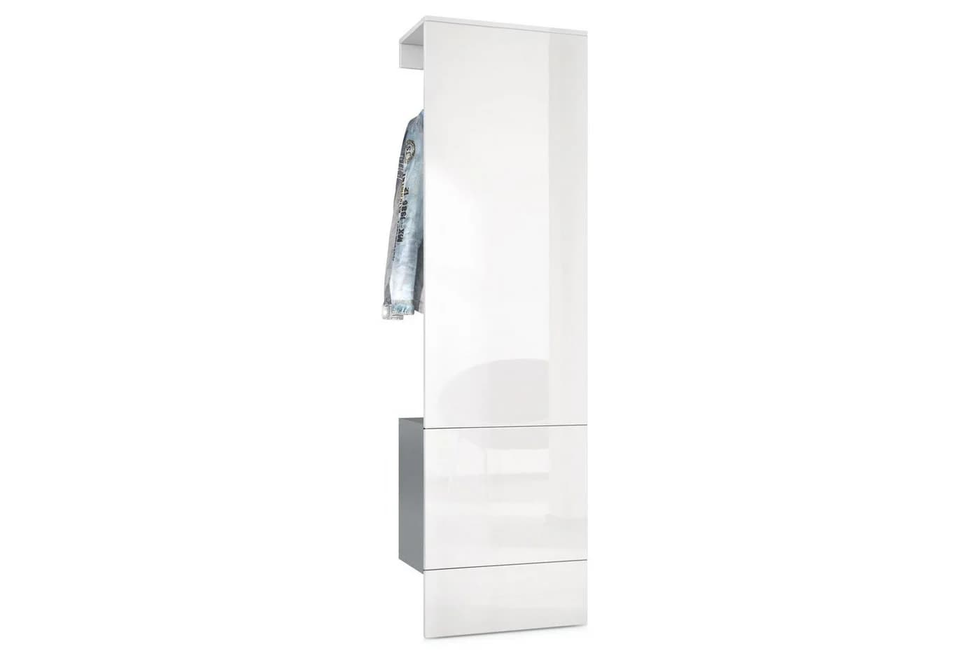 Vladon Wandgarderobe Carlton Set 5 Anthrazit/Weiß mit Push-to-Open - Bild 2