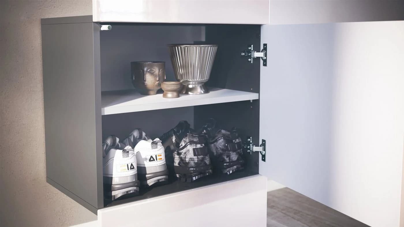 Vladon Wandgarderobe Carlton Set 5 Anthrazit/Weiß mit Push-to-Open - Bild 3