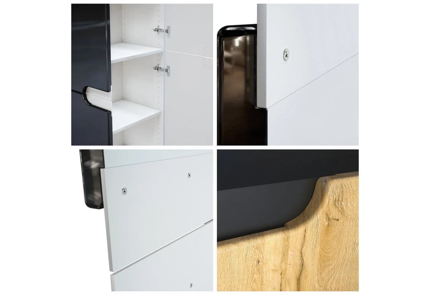 Vladon Aktenschrank Logan 4 Türen Weiß Matt - Bild 5