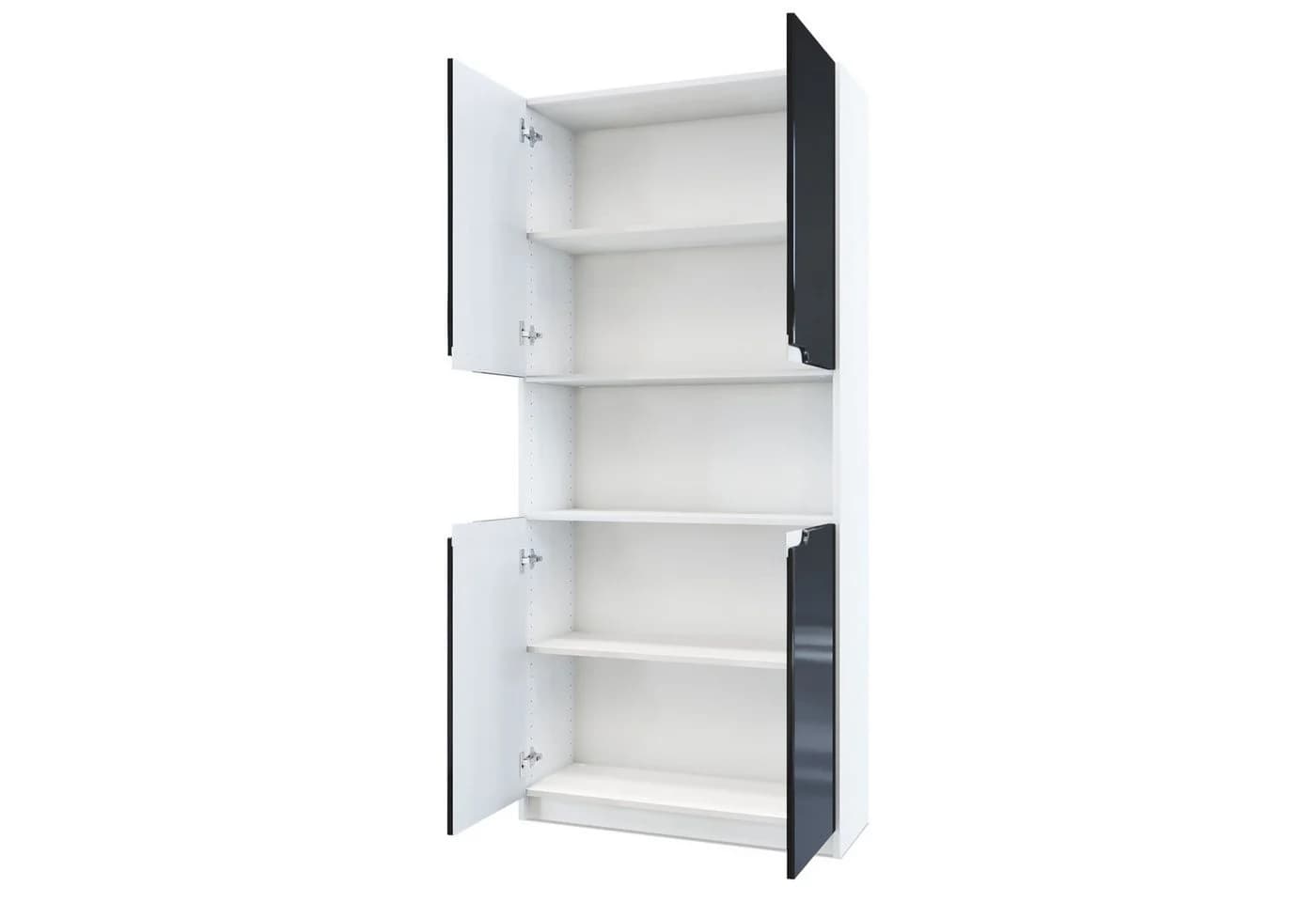 Vladon Aktenschrank Logan V2 Weiß matt 4 Türen - Bild 3