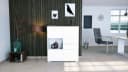 Vladon Highboard Milano V1 Weiß matt mit 4 Türen und 2 Schubladen Bild 3