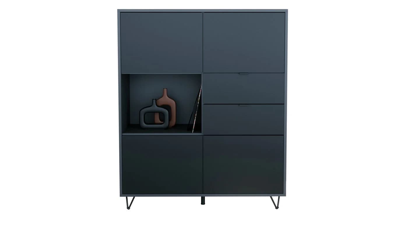 Vladon Highboard Marino V1 Anthrazit Matt 4 Türen 2 Schubladen - Bild 2
