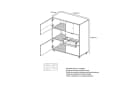 Vladon Highboard Marino V1 Anthrazit Matt 4 Türen 2 Schubladen Bild 5