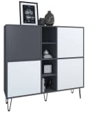 Vladon Highboard Havana V3 Anthrazit matt / Weiß matt mit Push-to-Open Bild 2