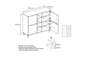 Vladon Highboard Havana V3 Anthrazit matt / Weiß matt mit Push-to-Open Bild 4