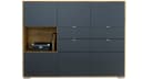 Vladon Highboard Milano 6 Türen 4 Schubladen Anthrazit matt Bild 2