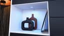 Vladon Highboard Marino Anthrazit matt Eiche Evoke mit LED Bild 5