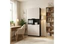 Vladon Aktenschrank Logan V2 Schwarz matt/Cashmere mit Soft-Close Bild 1