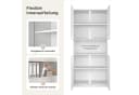 Vladon Aktenschrank Rivo Weiß matt/Cashmere mit Soft-Close Bild 4